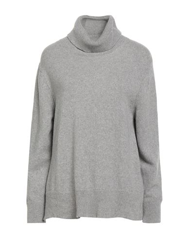 Aragona Woman Turtleneck Grey Size 6 Cashmere In Gray
