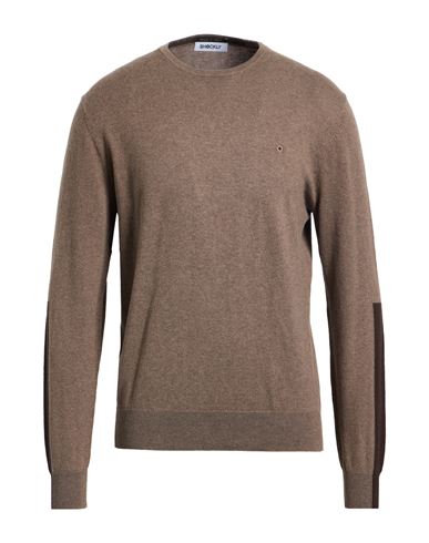 Shockly Man Sweater Light Brown Size 38 Cotton, Cashmere In Brown