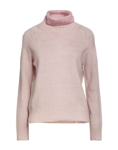 Aragona Woman Turtleneck Light Pink Size 8 Wool, Cashmere