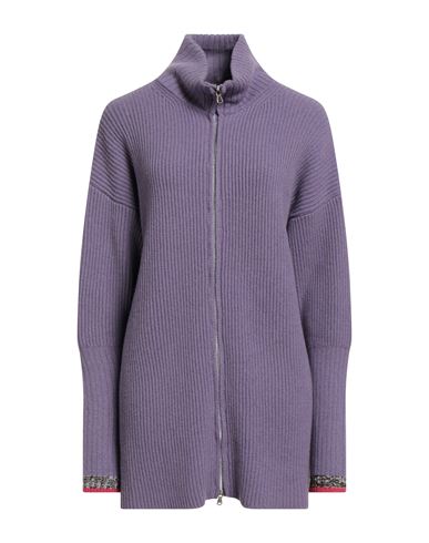 Aragona Woman Cardigan Purple Size 8 Cashmere