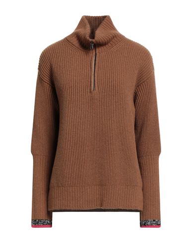 Aragona Woman Turtleneck Camel Size 4 Cashmere In Sand