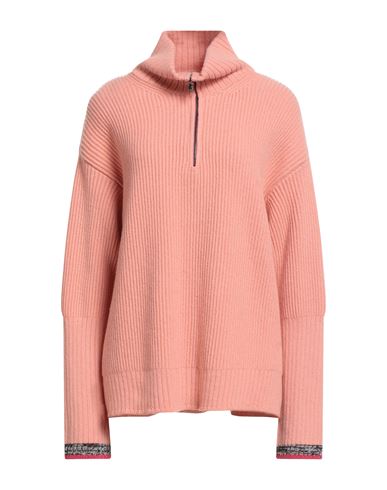 Aragona Woman Turtleneck Salmon Pink Size 8 Cashmere