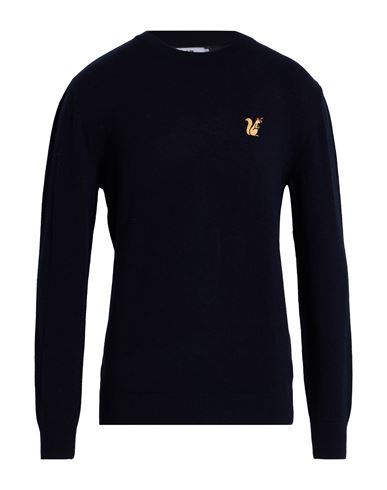 Olow Simon Landrein Man Sweater Midnight Blue Size L Wool In Blue
