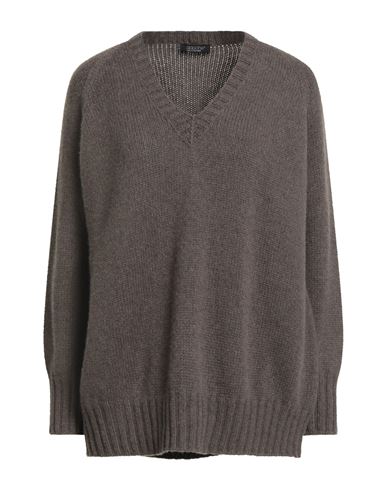 Aragona Woman Sweater Khaki Size 8 Cashmere In Sand