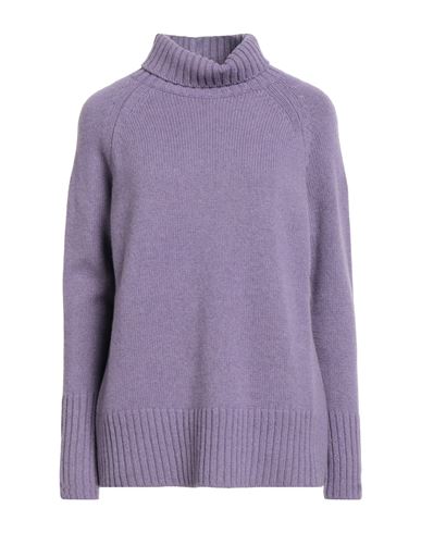Aragona Woman Turtleneck Lilac Size 6 Cashmere In Purple