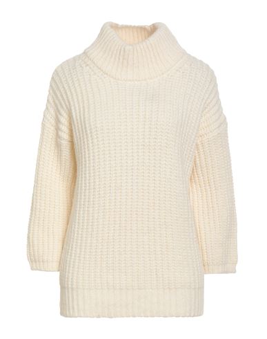 Aragona Woman Turtleneck Ivory Size 8 Baby Alpaca Wool, Merino Wool, Polyamide In White