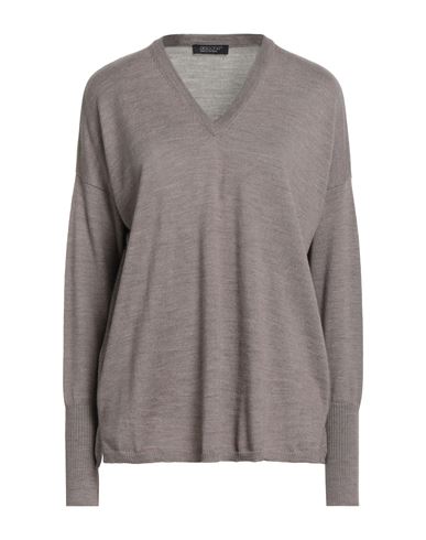 Aragona Woman Sweater Taupe Size 8 Merino Wool In Gray