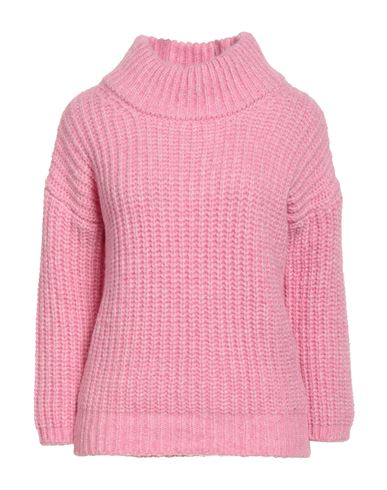 Aragona Woman Turtleneck Pink Size 6 Baby Alpaca Wool, Merino Wool, Polyamide