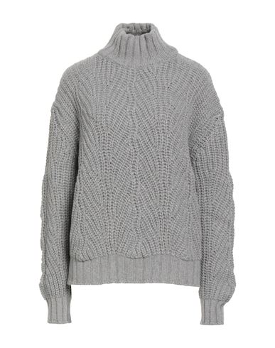 Aragona Woman Turtleneck Grey Size 6 Cashmere In Gray