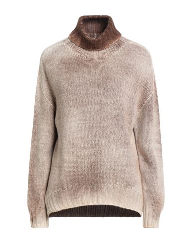 Aragona Woman Turtleneck Beige Size 6 Cashmere In Sand