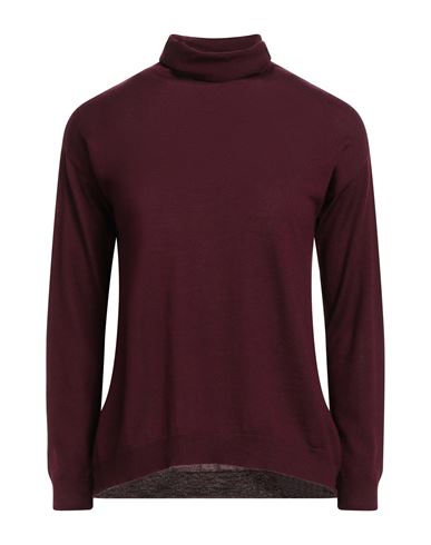 Aragona Woman Turtleneck Plum Size 10 Merino Wool In Purple