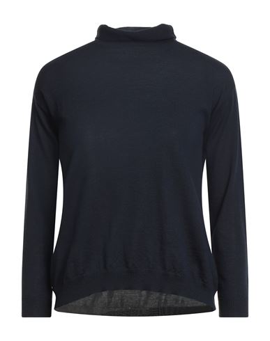 Aragona Woman Turtleneck Midnight Blue Size 12 Merino Wool