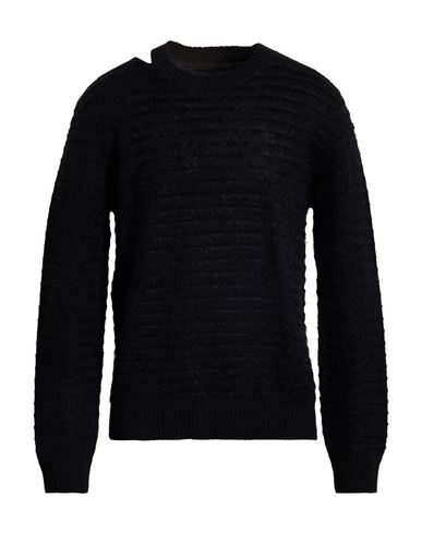 Mm6 Maison Margiela Man Sweater Black Size M Acrylic, Virgin Wool, Polyamide In Black