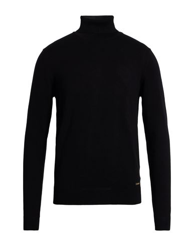 Why Not Brand Man Turtleneck Black Size Xl Viscose, Nylon In Black