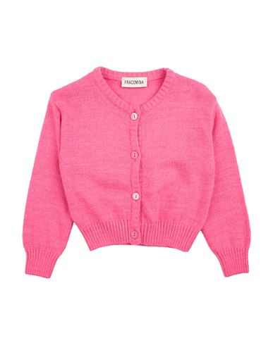 Fracomina Mini Toddler Girl Cardigan Fuchsia Size 7 Acrylic, Wool, Viscose, Alpaca Wool In Pink