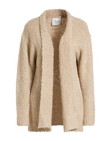 Kartika Woman Cardigan Beige Size M Acrylic, Wool, Polyamide, Mohair Wool In Brown