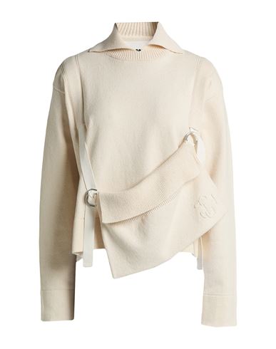 Jil Sander Woman Sweater Ivory Size 0 Cotton, Polyester, Elastane In Neutral