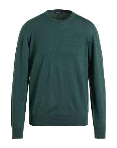 Drumohr Man Sweater Green Size 38 Merino Wool In Green