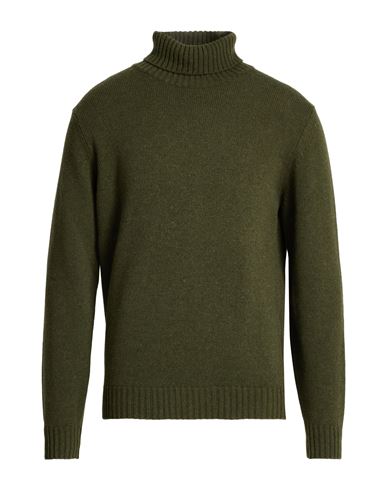 Lanificio Pubblico Man Turtleneck Military Green Size 44 Wool, Polyamide In Green
