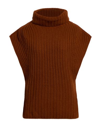Liviana Conti Woman Turtleneck Brown Size 6 Virgin Wool, Cashmere In Brown