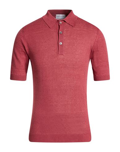 Settefili Cashmere Man Sweater Brick Size 40 Linen, Cotton In Pink