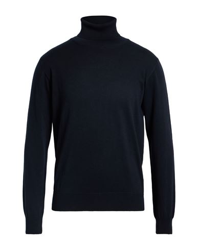 Retois Man Turtleneck Midnight Blue Size L Cotton, Merino Wool In Blue