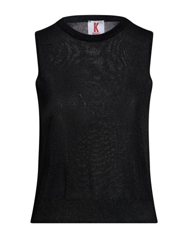 Kontatto Woman Sweater Black Size Onesize Viscose, Polyamide, Metallic Fiber In Black