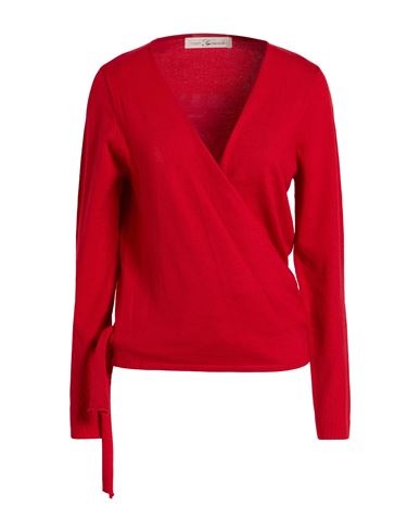 Corte Dei Gonzaga Woman Cardigan Red Size Xl Acrylic, Wool In Red