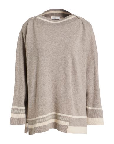Panicale Woman Sweater Beige Size 4 Wool, Silk, Viscose, Cashmere, Metallic Fiber In Neutral