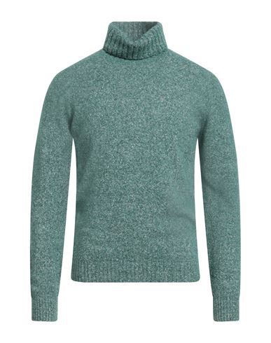 Heritage Man Turtleneck Green Size 38 Alpaca Wool, Cotton, Polyamide, Wool In Green