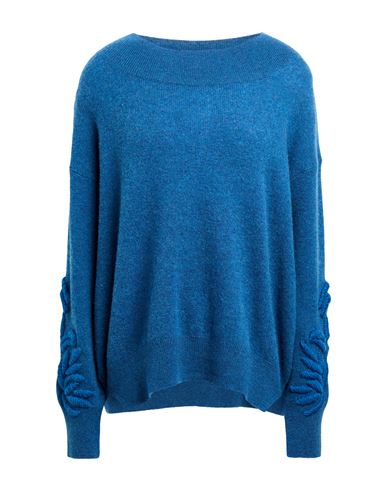 Ermanno Scervino Cashmere Woman Sweater Blue Size M Cashmere In Blue