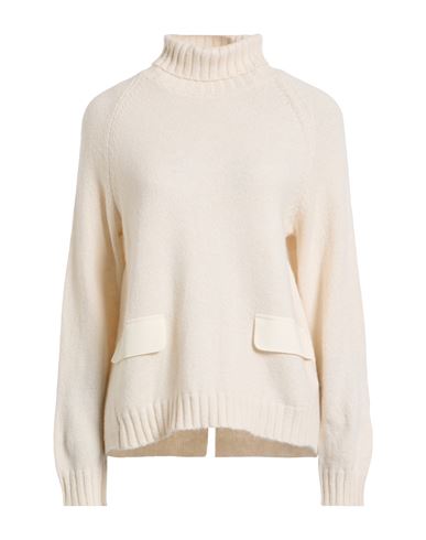 Corte Dei Gonzaga Woman Turtleneck Ivory Size L Acrylic, Polyamide, Wool, Mohair Wool In White