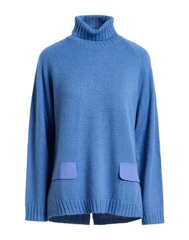 Corte Dei Gonzaga Woman Turtleneck Light Blue Size Xl Acrylic, Polyamide, Wool, Mohair Wool In Blue