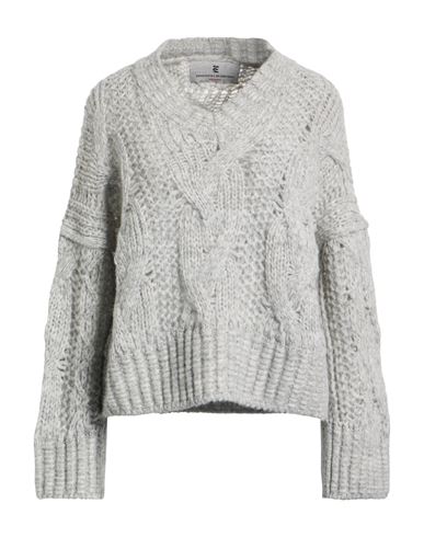 Ermanno Scervino Woman Sweater Light Grey Size M Alpaca Wool, Polyamide, Wool In Gray