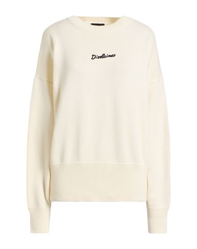 Disclaimer Woman Sweater Off White Size L Cotton, Acrylic In Multi