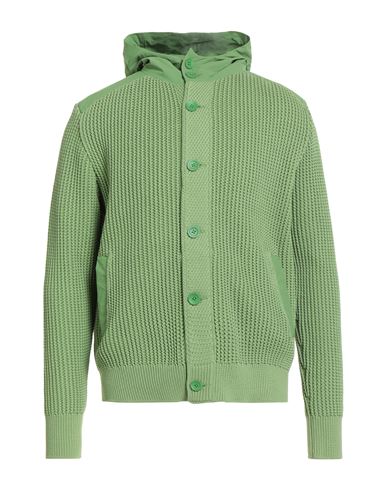 Herno Man Cardigan Green Size 40 Cotton, Polyamide