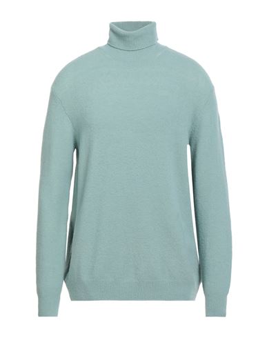 Amaranto Man Turtleneck Sage Green Size Xl Wool, Nylon, Elastane In Blue