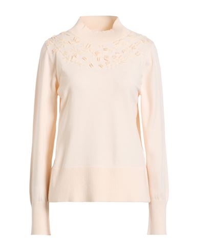 Corte Dei Gonzaga Intreccio Woman Turtleneck Cream Size L Viscose, Polyester, Polyamide In Neutral