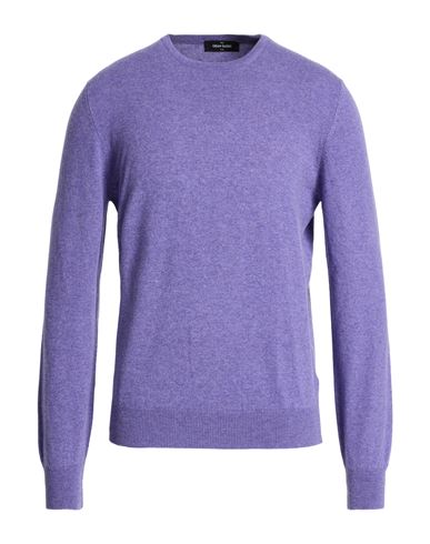 Gran Sasso Man Sweater Purple Size 44 Cashmere In Purple