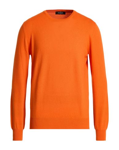 Gran Sasso Man Sweater Orange Size 44 Cashmere In Orange
