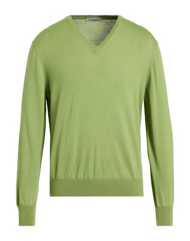La Fileria Man Sweater Lime Green Size 44 Virgin Wool In Green