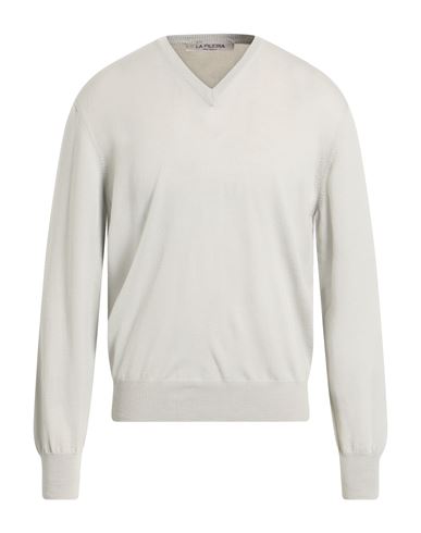 La Fileria Man Sweater Light Grey Size 38 Virgin Wool In White