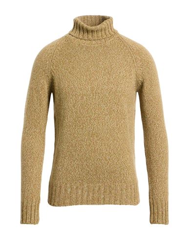 Gran Sasso Man Turtleneck Military Green Size 46 Cashmere, Virgin Wool In Brown