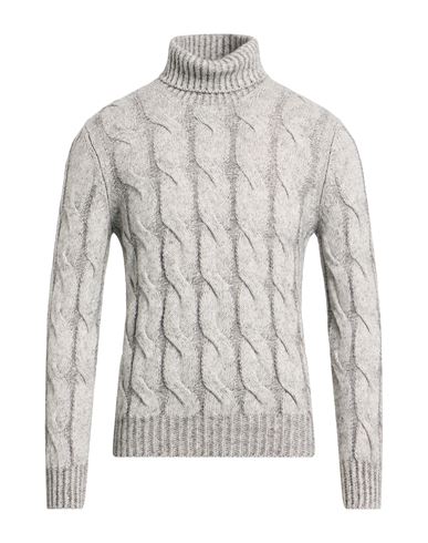 Gran Sasso Man Turtleneck Grey Size 44 Cashmere, Alpaca Wool, Polyamide, Virgin Wool In Gray