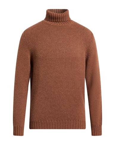 Fedeli Man Turtleneck Brown Size 42 Cashmere In Brown