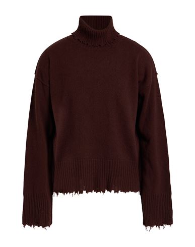 Uma Wang Man Turtleneck Chocolate Brown Size M Cashmere In Burgundy