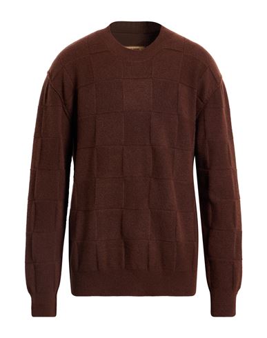 Uma Wang Man Sweater Brown Size S Wool, Polyamide, Cashmere, Elastane In Brown