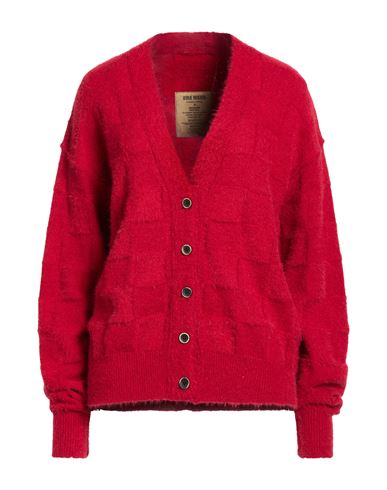 Uma Wang Woman Cardigan Red Size L Polyamide, Alpaca Wool, Wool