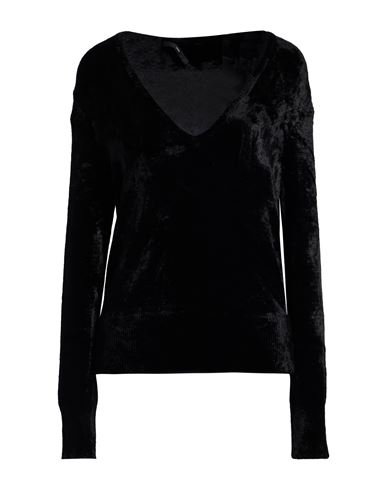 Sapio Woman Sweater Black Size 14 Viscose, Polyamide, Polyurethane In Black