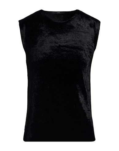 Sapio Man Sweater Black Size 40 Viscose, Polyamide, Polyurethane In Black